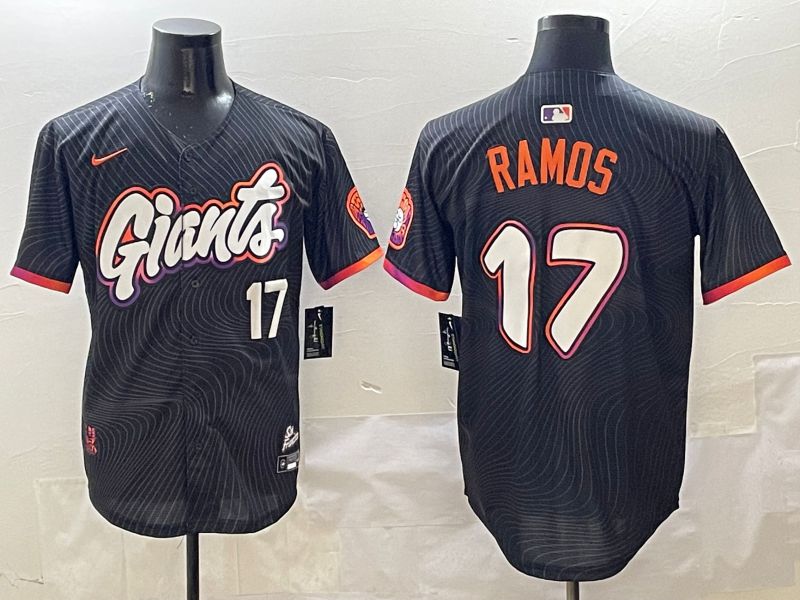 Men San Francisco Giants #17 Ramos Black Joint Name Nike 2025 MLB Jersey style 4